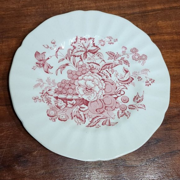 Two (2) Royal Doulton The Kirkwood Red Bread and Butter Plates - Picture 5 of 7